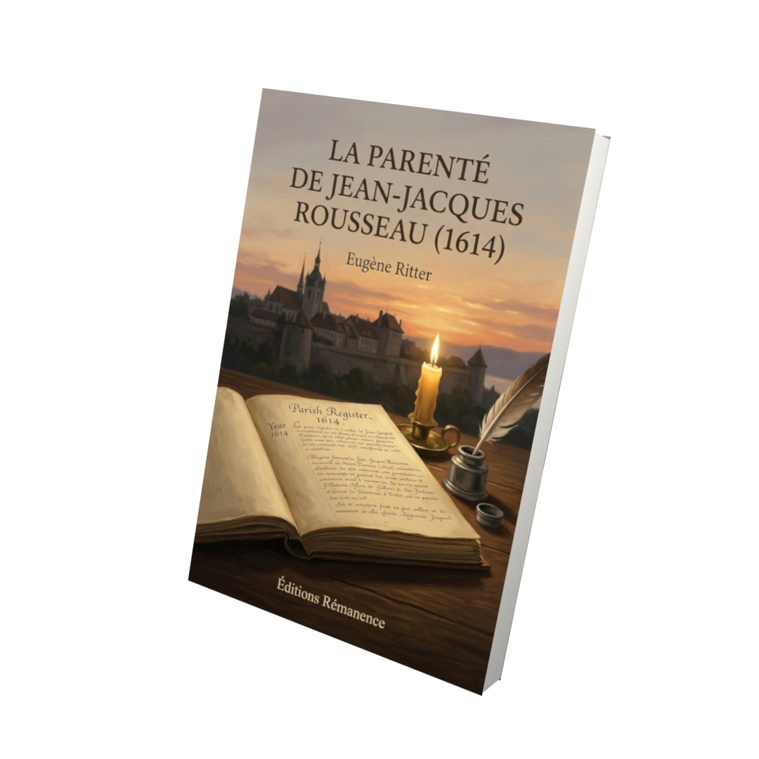 Livre La Parenté de Jean-Jacques Rousseau (1614) par Eugène Ritter - Vue 3D - Editions Remanence