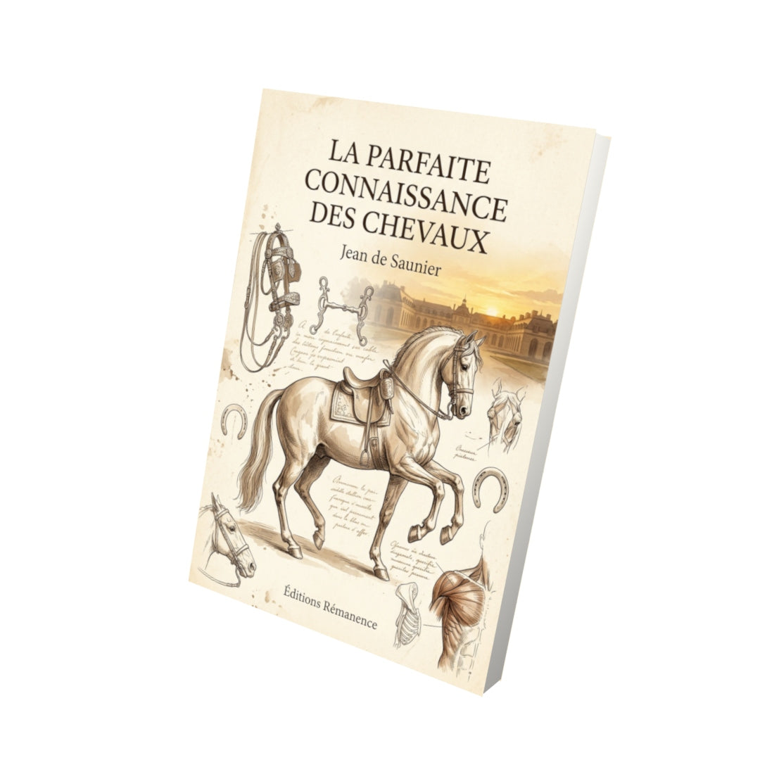 Livre La Parfaite Connaissance des chevaux par Jean de Saunier - Vue 3D - Editions Remanence