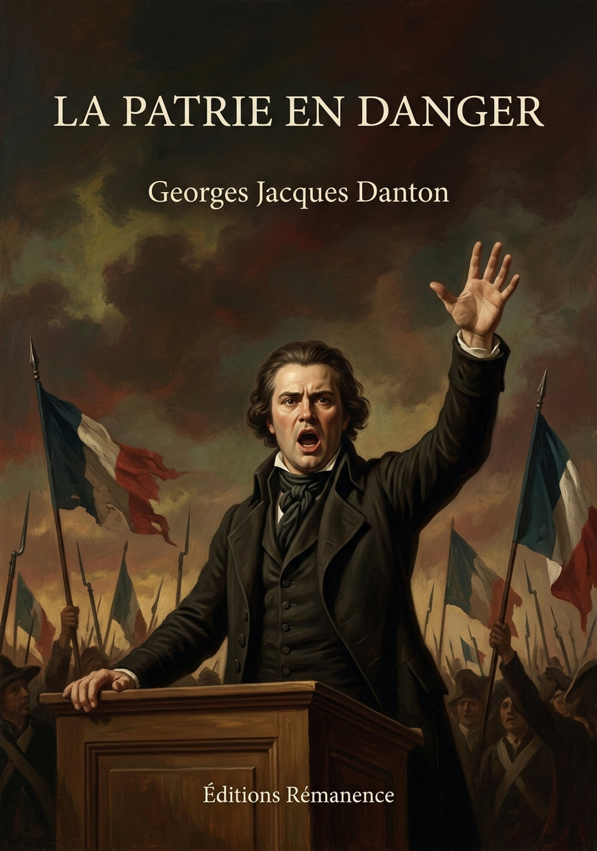 Livre La Patrie en danger par Georges Jacques Danton - Couverture - Editions Remanence