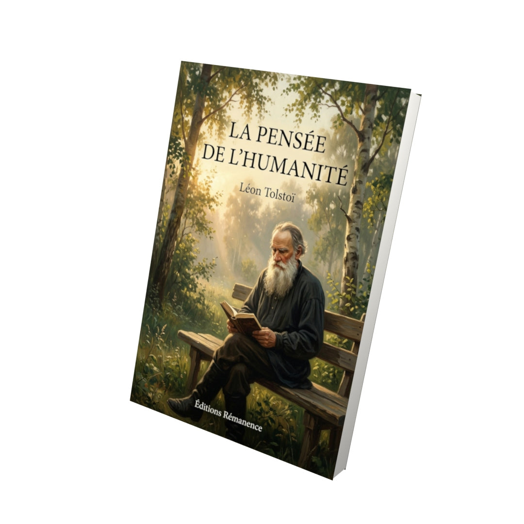Livre La Pensée de l’humanité par Léon Tolstoï - Vue 3D - Editions Remanence