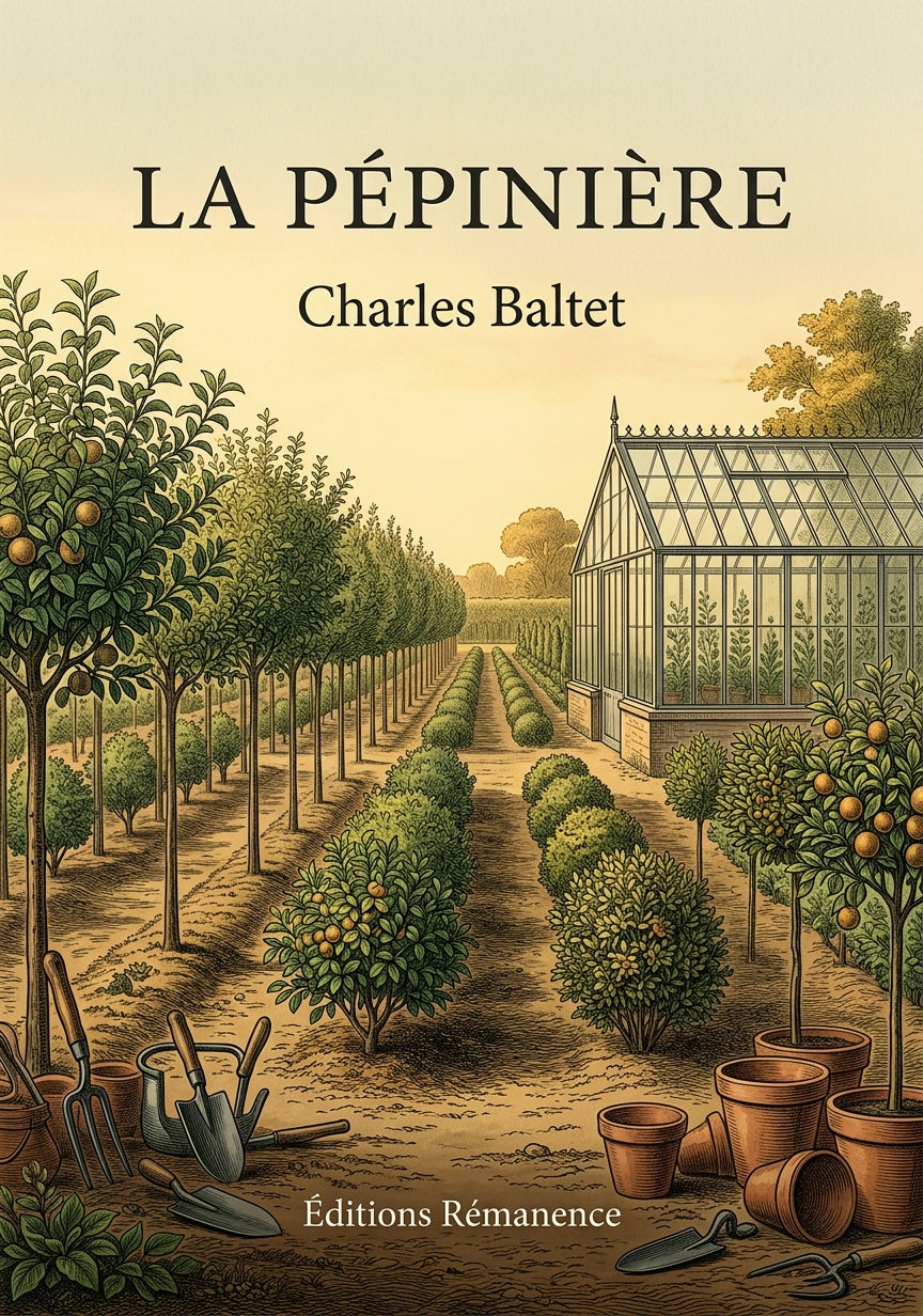 Livre La pépinière par Charles Baltet - Couverture - Editions Remanence