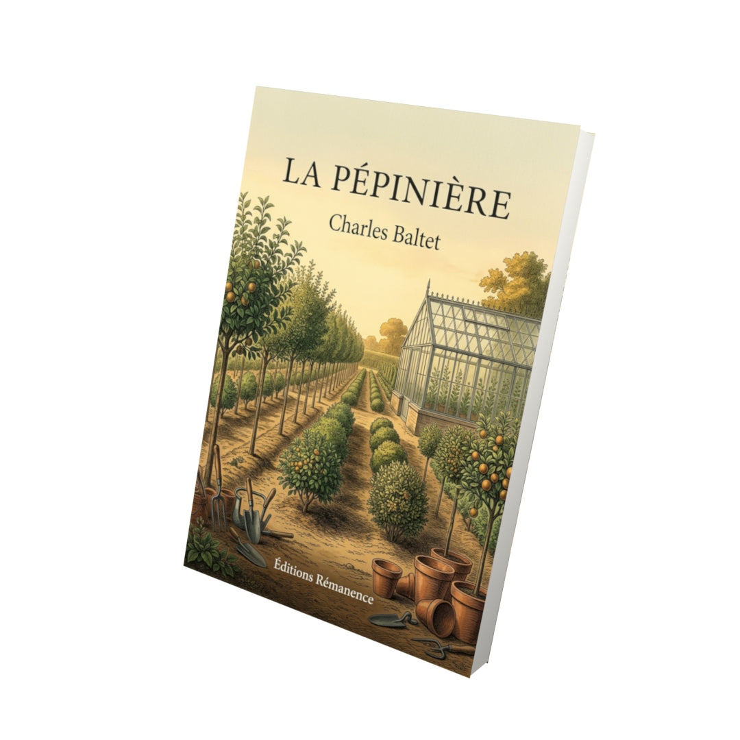 Livre La pépinière par Charles Baltet - Vue 3D - Editions Remanence