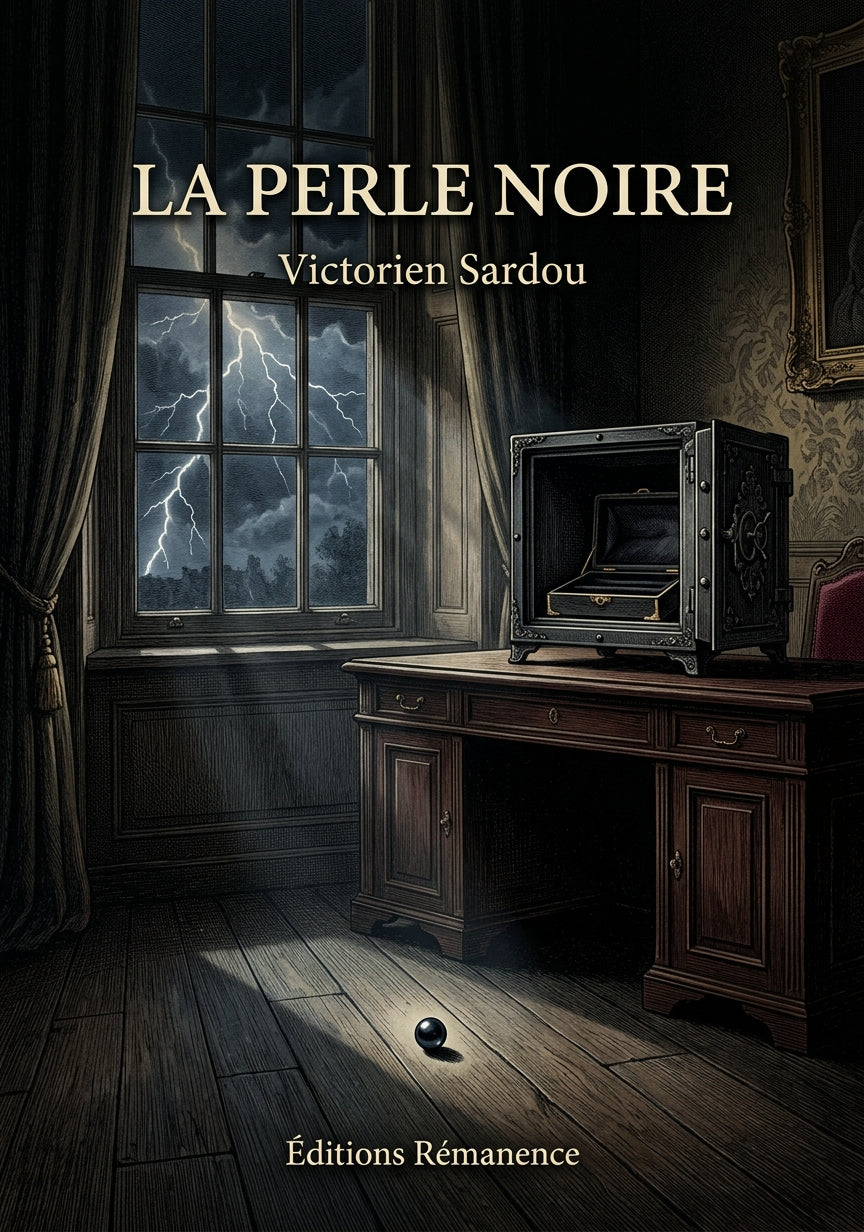 Livre La Perle noire par Victorien Sardou - Couverture - Editions Remanence