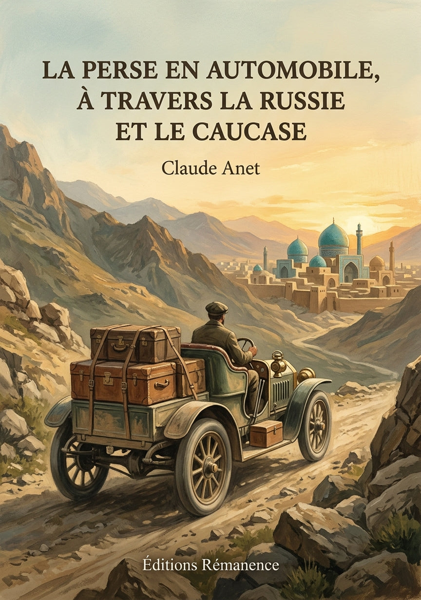 Livre La Perse en automobile, à travers la Russie et le Caucase par Claude Anet - Couverture - Editions Remanence