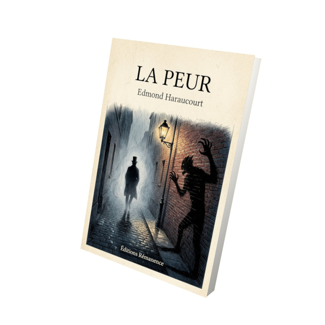 Livre La peur - Edmond Haraucourt - Vue 3D - Editions Remanence