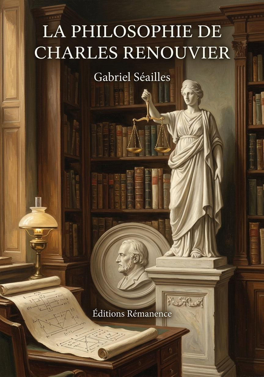Livre La Philosophie de Charles Renouvier par Gabriel Séailles - Couverture - Editions Remanence