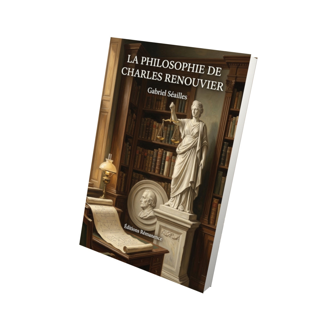 Livre La Philosophie de Charles Renouvier par Gabriel Séailles - Vue 3D - Editions Remanence