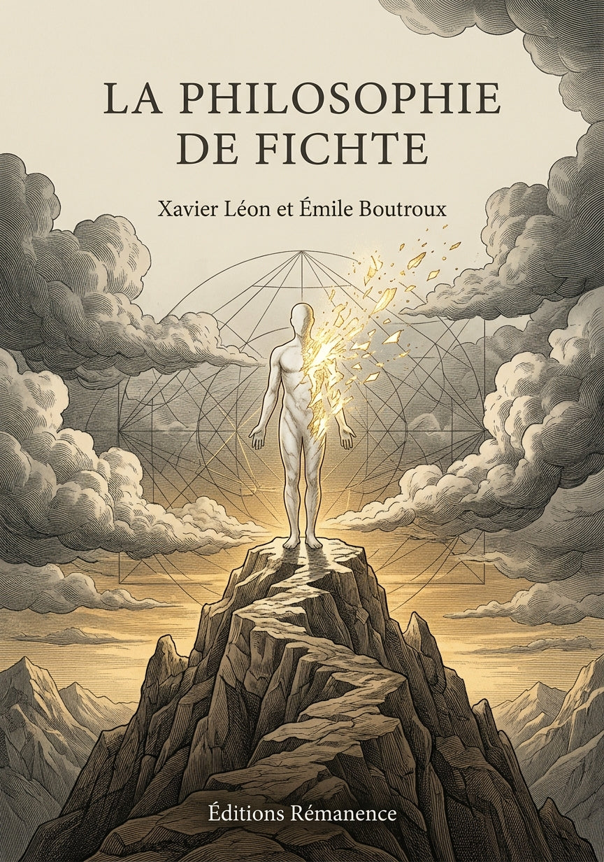 Livre La Philosophie de Fichte par Xavier Léon et Émile Boutroux - Couverture - Editions Remanence