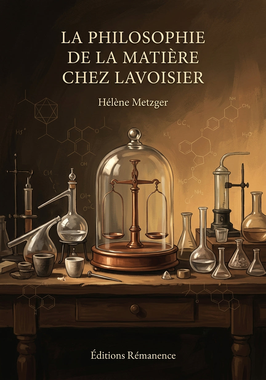 Livre La philosophie de la matière chez Lavoisier par Hélène Metzger - Couverture - Editions Remanence