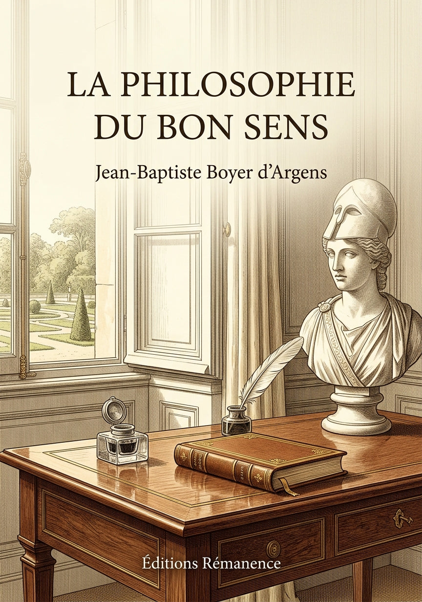 Livre La philosophie du bon sens par Jean-Baptiste Boyer d’Argens - Couverture - Editions Remanence