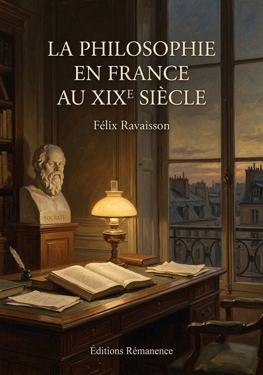 Livre La Philosophie en France au XIXe siècle par Félix Ravaisson - Couverture - Editions Remanence