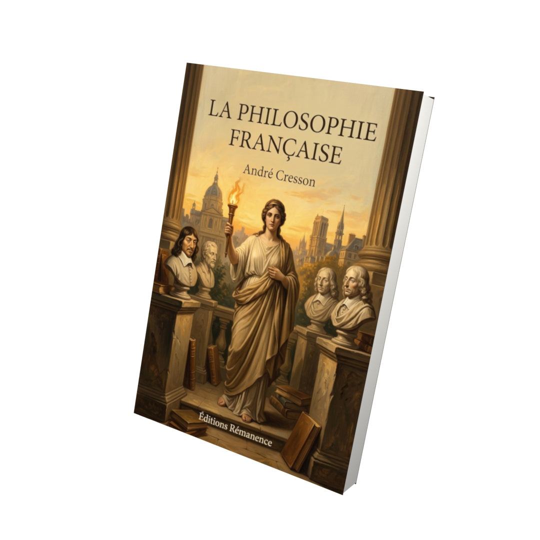 Livre La philosophie française par André Cresson - Vue 3D - Editions Remanence