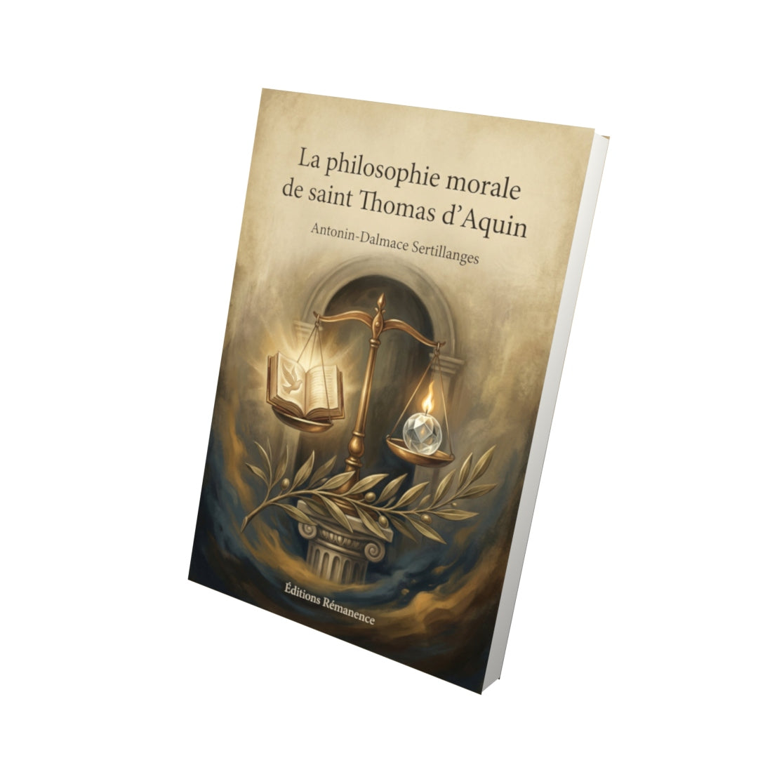 Livre La philosophie morale de saint Thomas d’Aquin – Antonin-Dalmace Sertillanges - Vue 3D - Editions Remanence