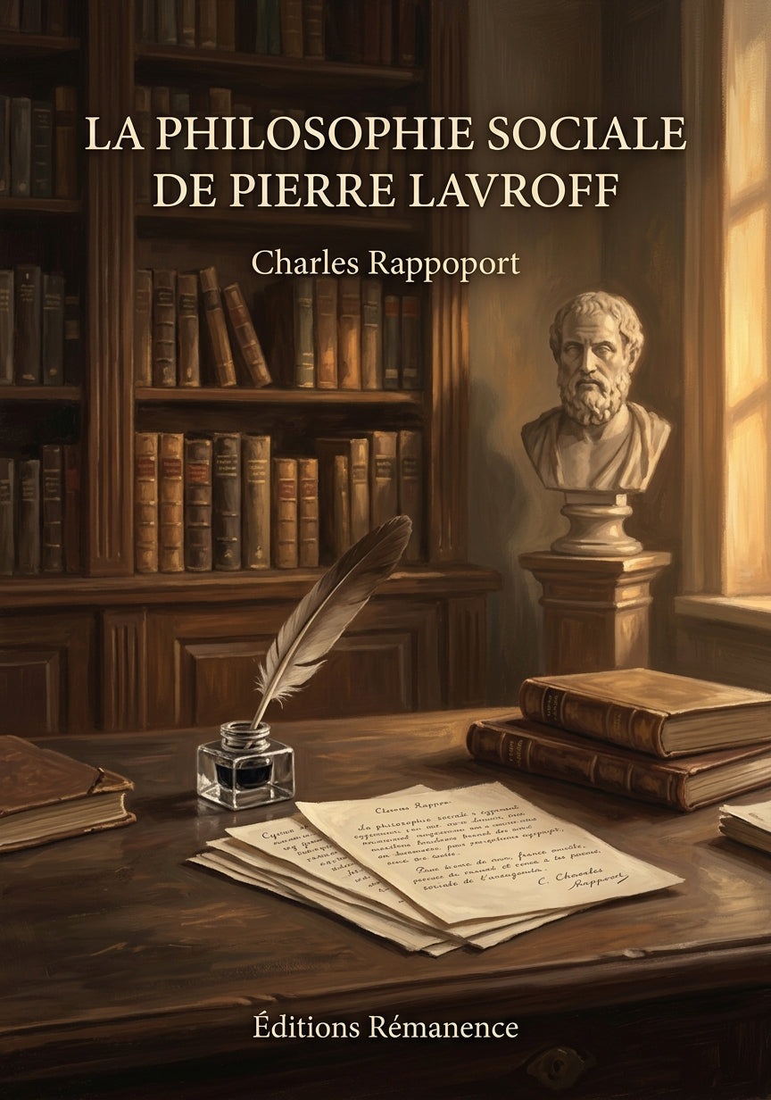 Livre La Philosophie sociale de Pierre Lavroff par Charles Rappoport - Couverture - Editions Remanence