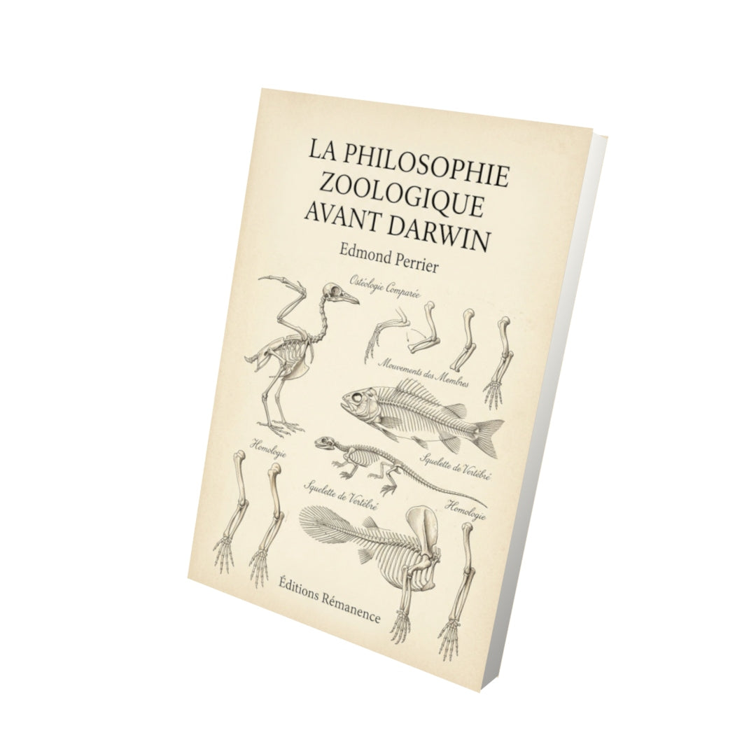 Livre La philosophie zoologique avant Darwin - Edmond Perrier - Vue 3D - Editions Remanence