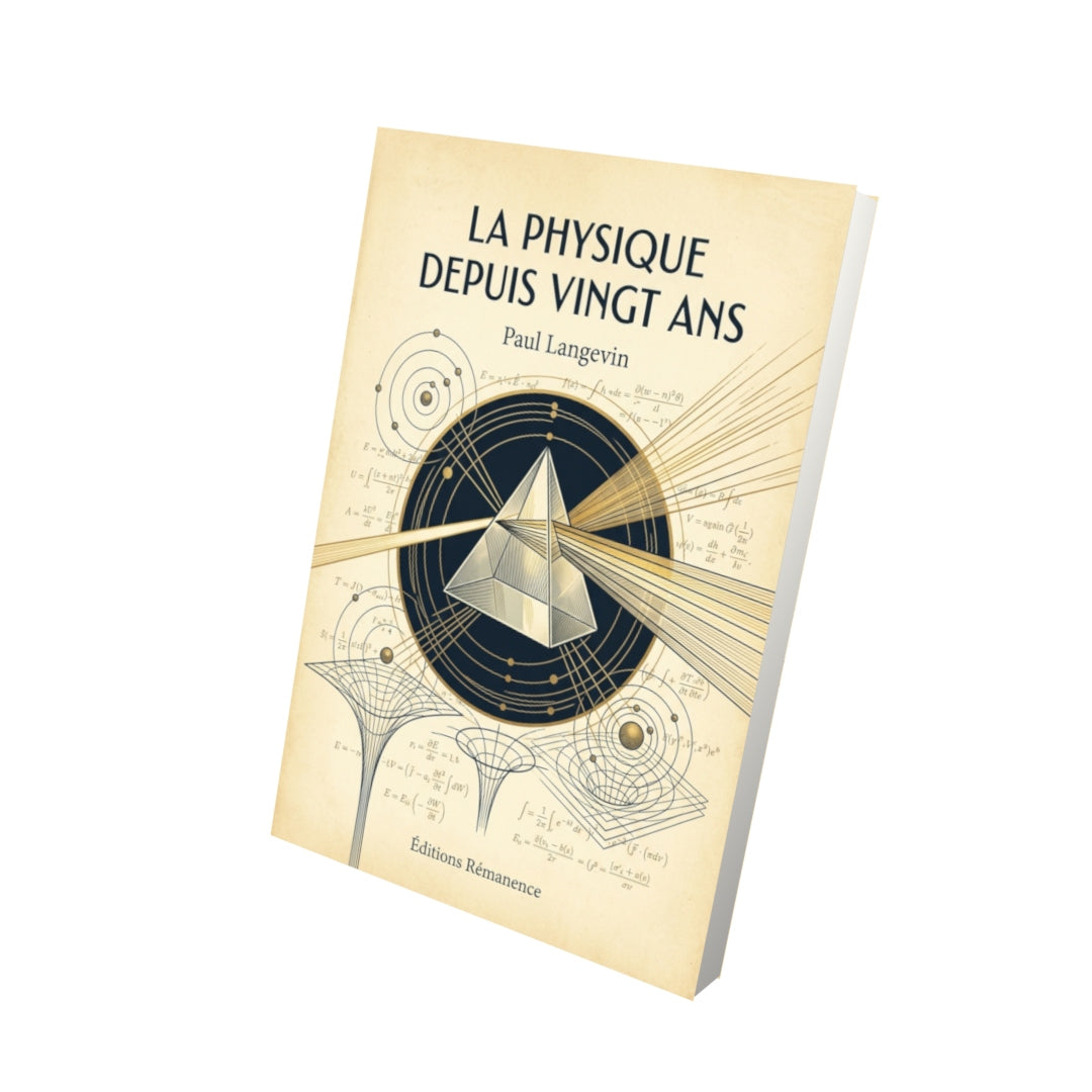 Livre La physique depuis vingt ans par Paul Langevin - Vue 3D - Editions Remanence