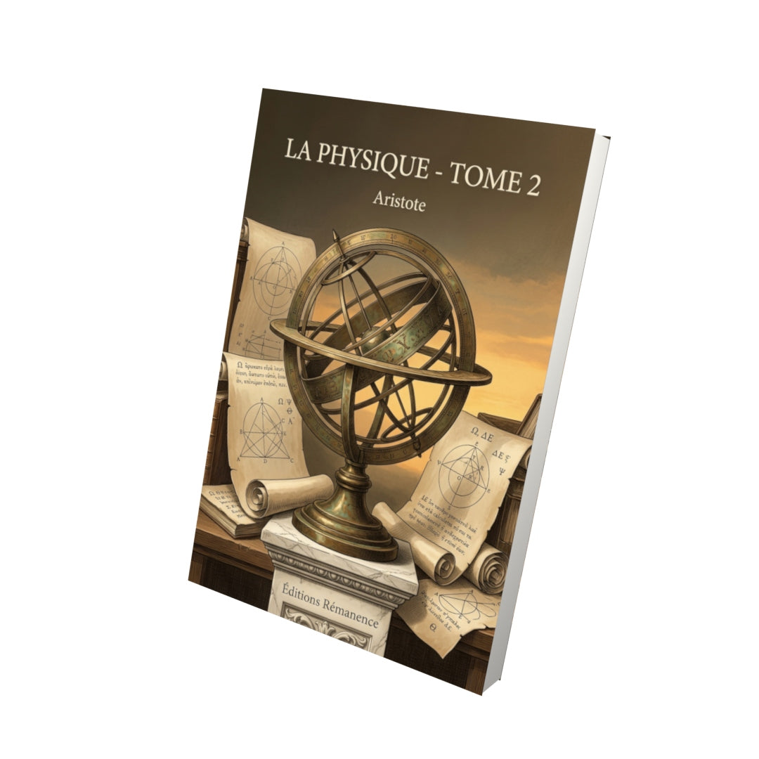 Livre La Physique - Tome 2 par Aristote - Vue 3D - Editions Remanence