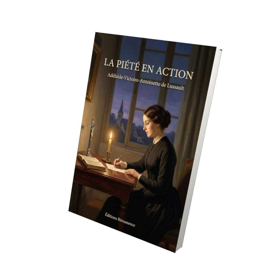 Livre La Piété en action par Adélaïde-Victoire-Antoinette de Lussault - Vue 3D - Editions Remanence