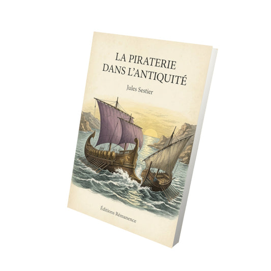 Livre La piraterie dans l'antiquité - Jules Sestier - Vue 3D - Editions Remanence