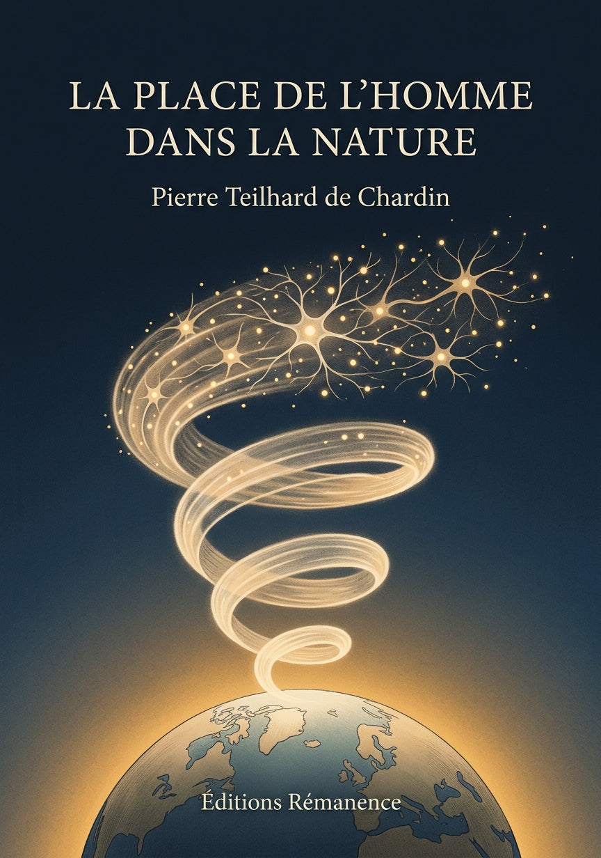 Livre La Place de l’homme dans la nature par Pierre Teilhard de Chardin - Couverture - Editions Remanence