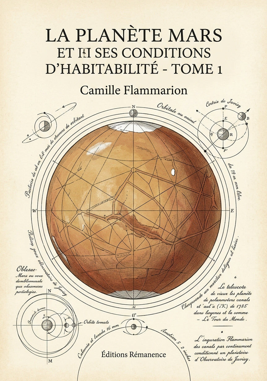 Livre La Planète Mars et ses conditions d’habitabilité - Tome 1 par Camille Flammarion - Couverture - Editions Remanence