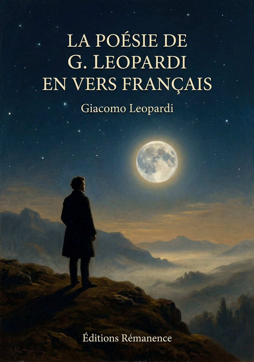 Livre La Poésie de G. Leopardi en vers français par Giacomo Leopardi - Couverture - Editions Remanence