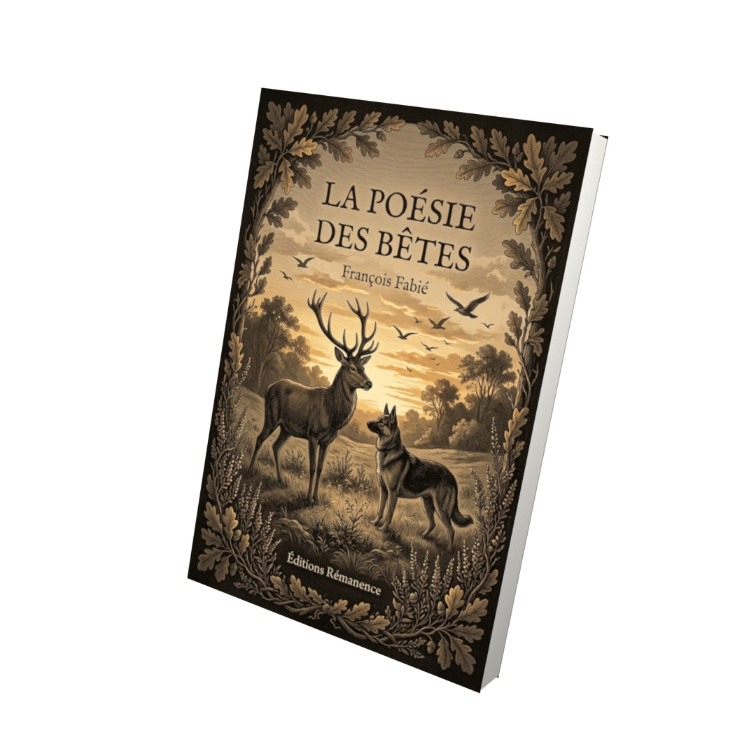 Livre La Poésie des bêtes par François Fabié - Vue 3D - Editions Remanence