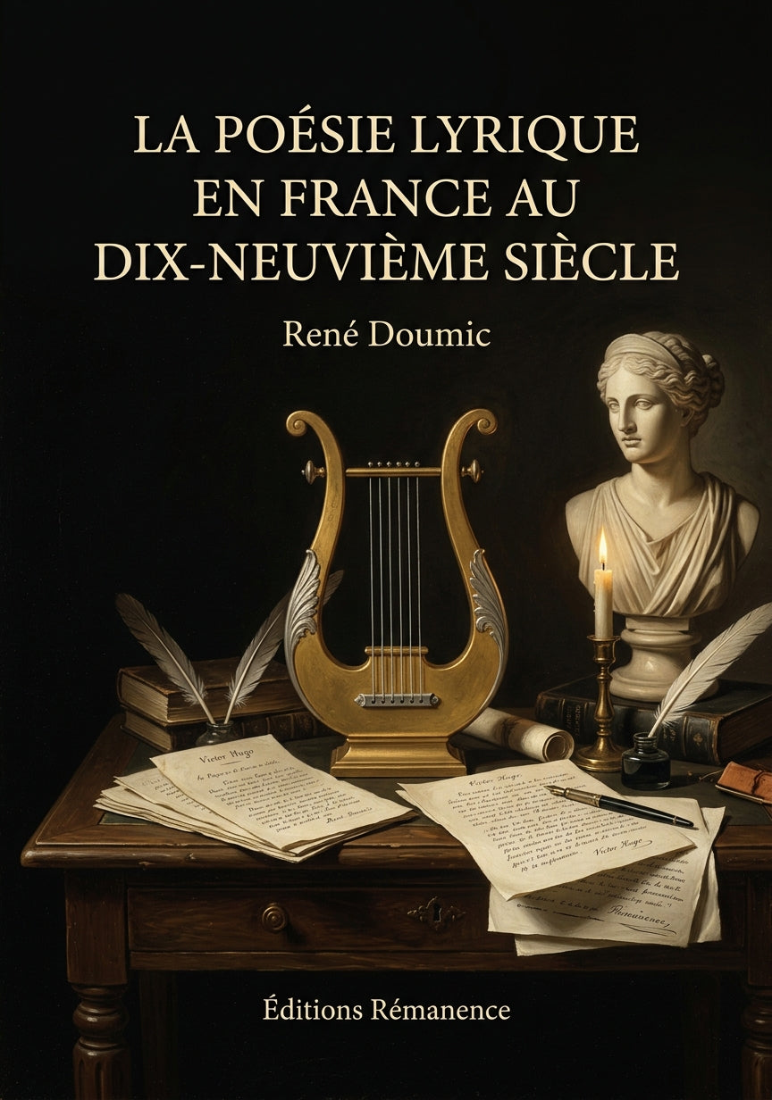 Livre La Poésie lyrique en France au dix-neuvième siècle par René Doumic - Couverture - Editions Remanence