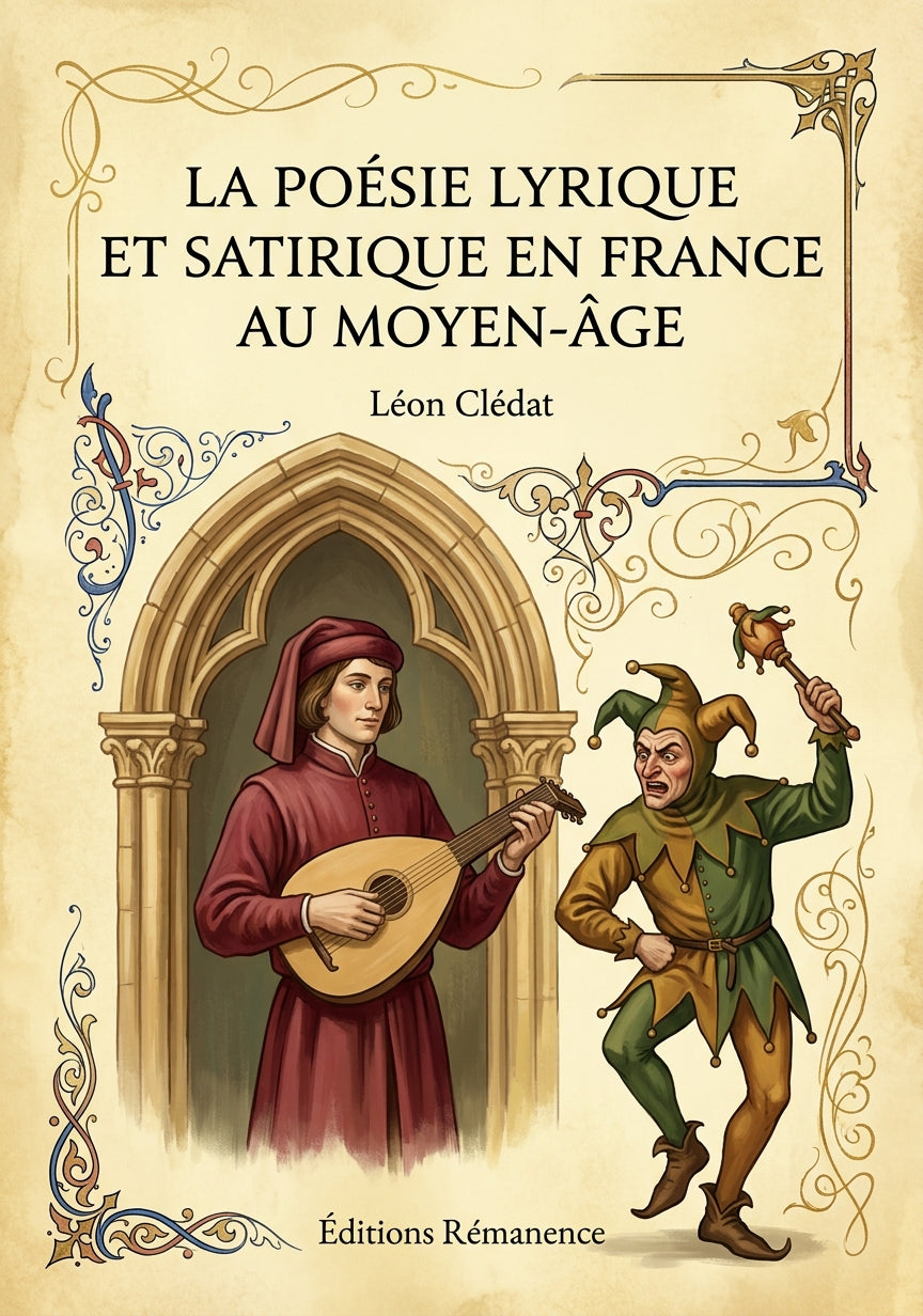 Livre La Poésie lyrique et satirique en France au moyen-âge par Léon Clédat - Couverture - Editions Remanence