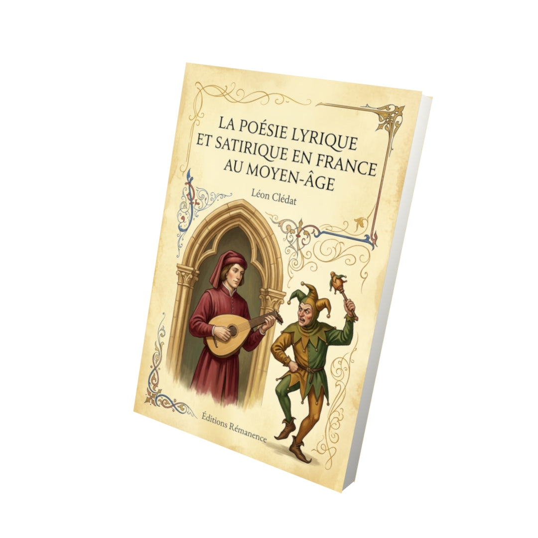 Livre La Poésie lyrique et satirique en France au moyen-âge par Léon Clédat - Vue 3D - Editions Remanence