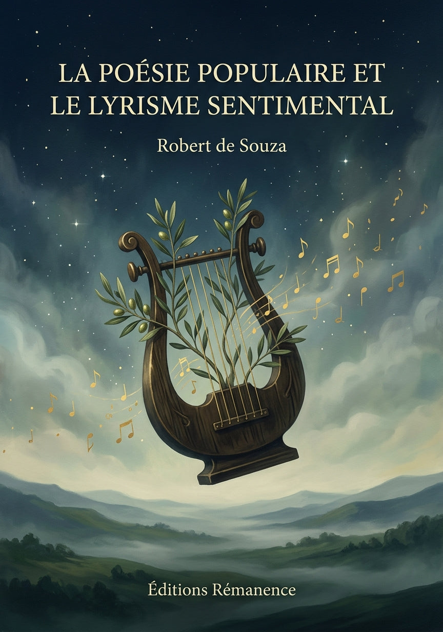 Livre La Poésie populaire et le Lyrisme sentimental par Robert de Souza - Couverture - Editions Remanence