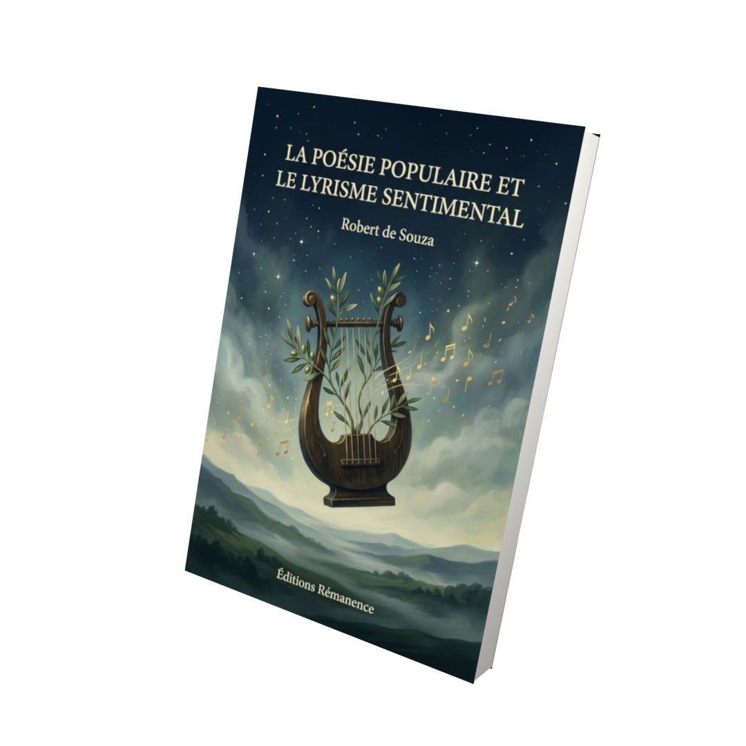 Livre La Poésie populaire et le Lyrisme sentimental par Robert de Souza - Vue 3D - Editions Remanence