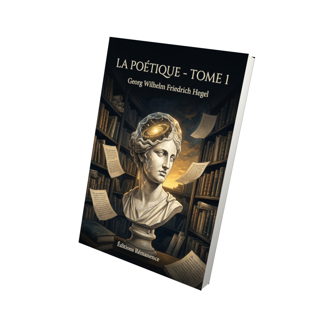 Livre La Poétique - Tome 1 par Georg Wilhelm Friedrich Hegel - Vue 3D - Editions Remanence