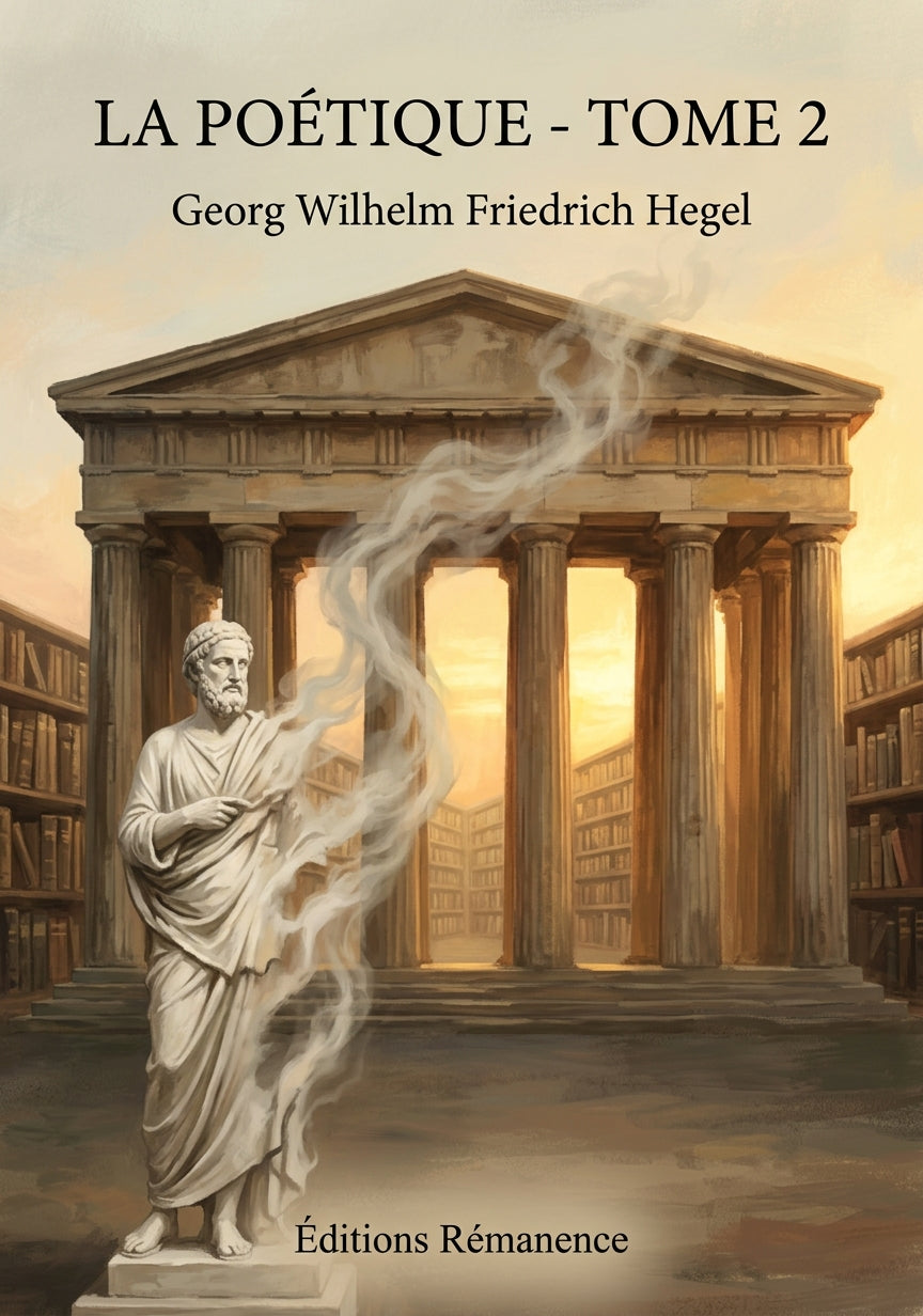 Livre La Poétique - Tome 2 par Georg Wilhelm Friedrich Hegel - Couverture - Editions Remanence