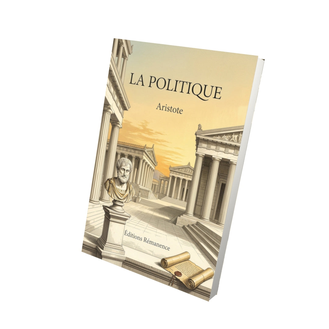 Livre La Politique - Aristote - Vue 3D - Editions Remanence