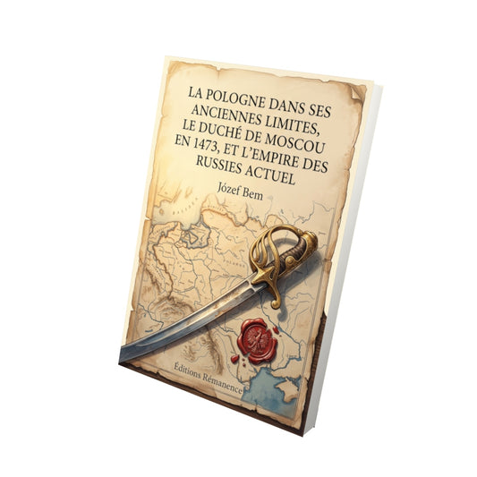 Livre La Pologne dans ses anciennes limites, le duché de Moscou en 1473, et l’empire des Russies actuel par Józef Bem - Vue 3D - Editions Remanence