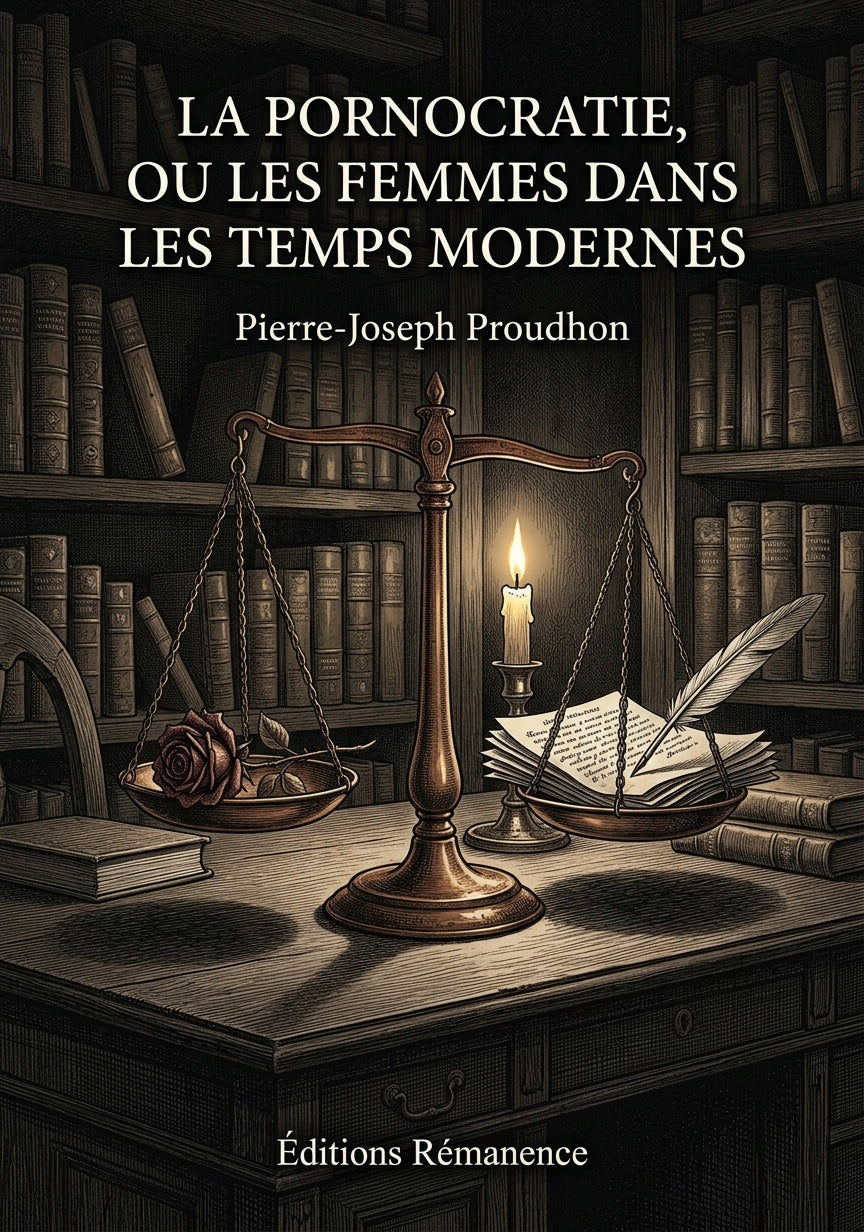 Livre La Pornocratie, ou les Femmes dans les temps modernes par Pierre-Joseph Proudhon - Couverture - Editions Remanence