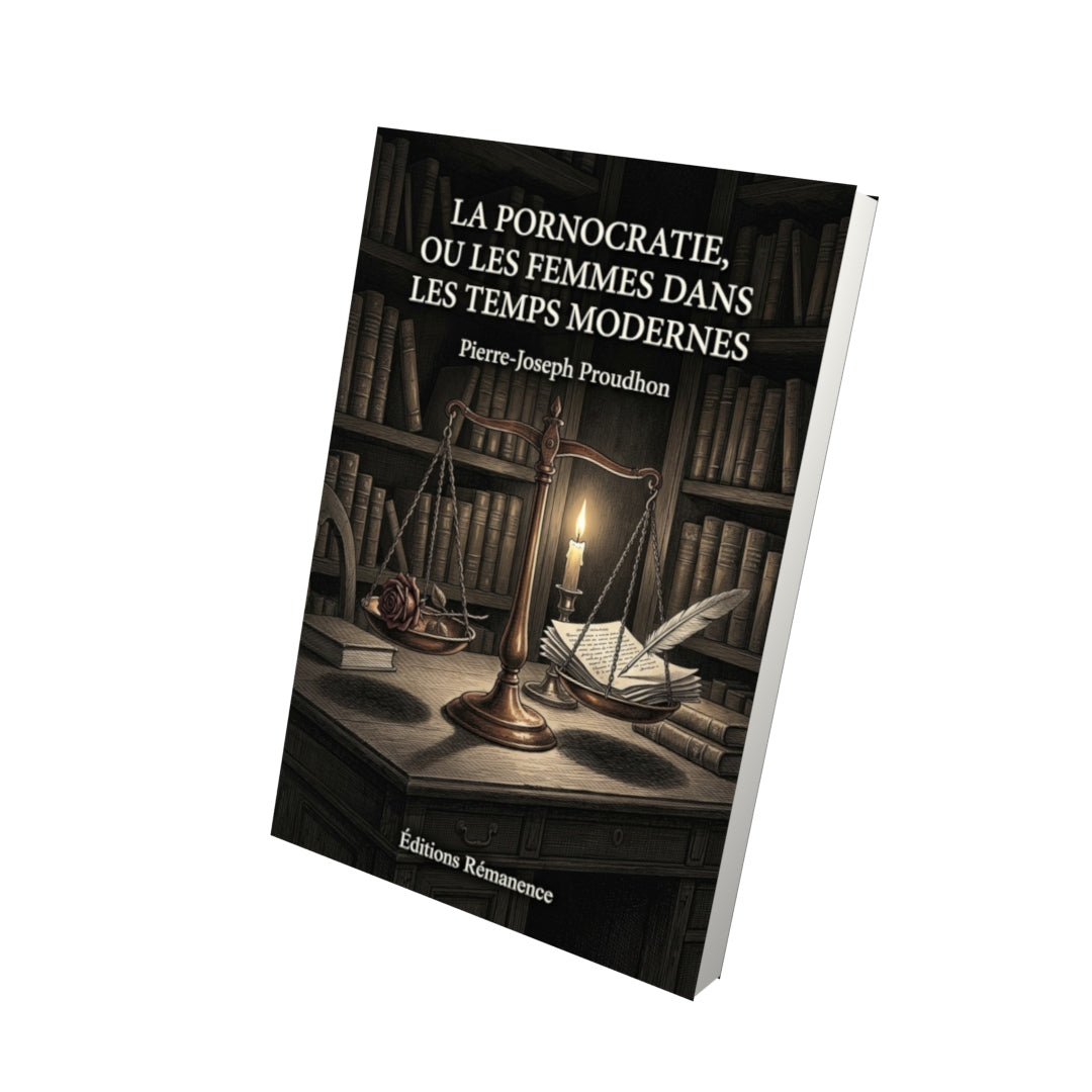Livre La Pornocratie, ou les Femmes dans les temps modernes par Pierre-Joseph Proudhon - Vue 3D - Editions Remanence