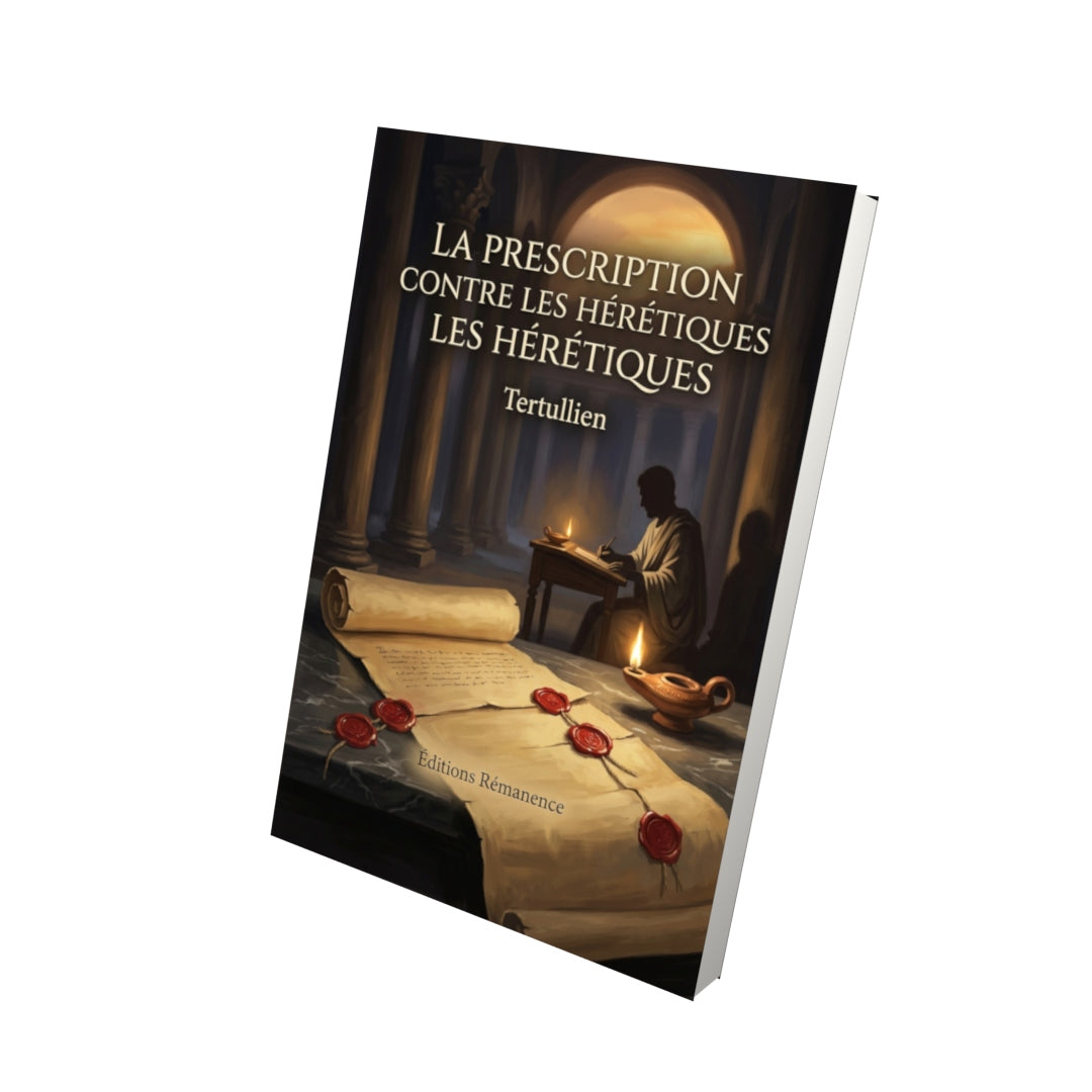 Livre La Prescription contre les hérétiques par Tertullien - Vue 3D - Editions Remanence