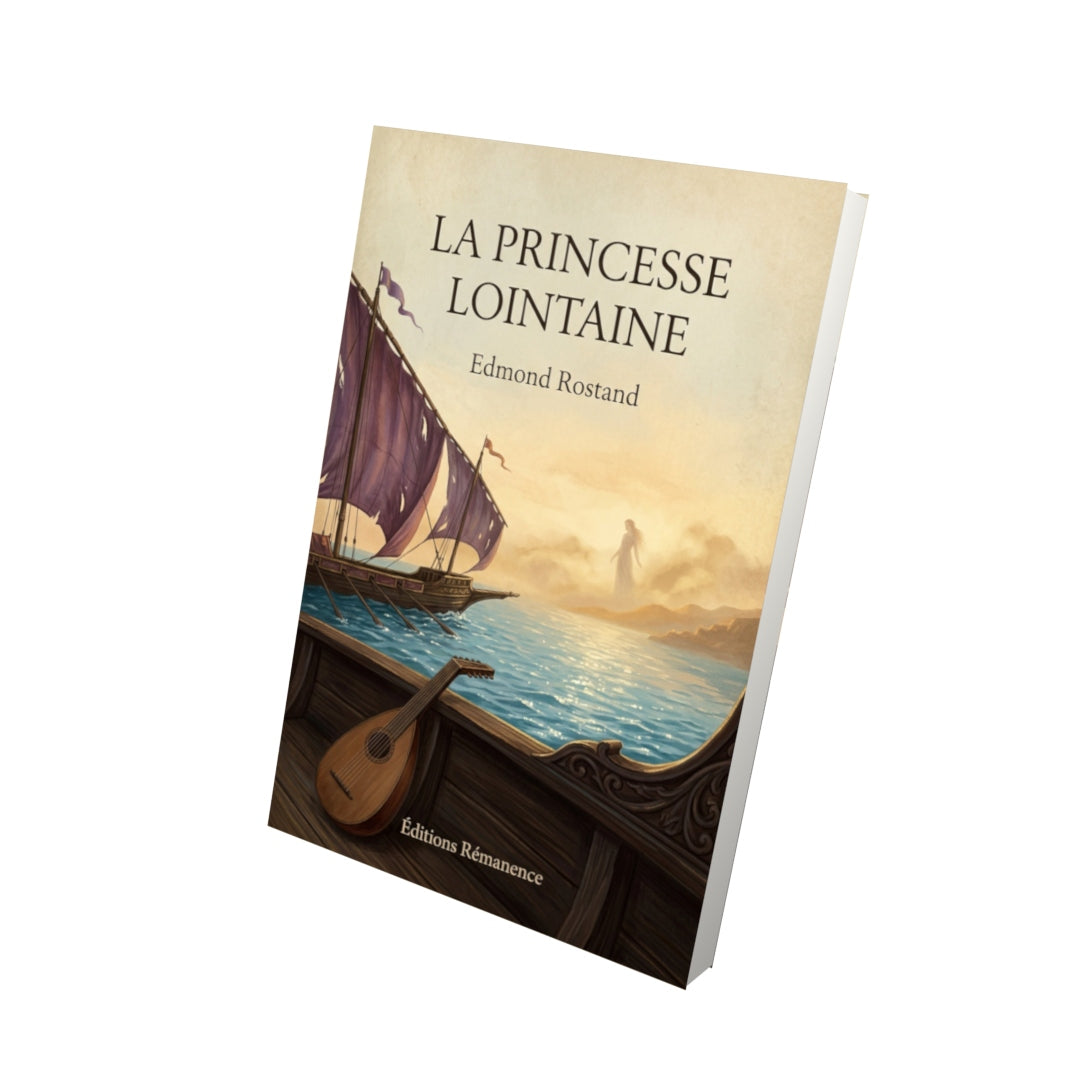 Livre La Princesse lointaine - Edmond Rostand - Vue 3D - Editions Remanence
