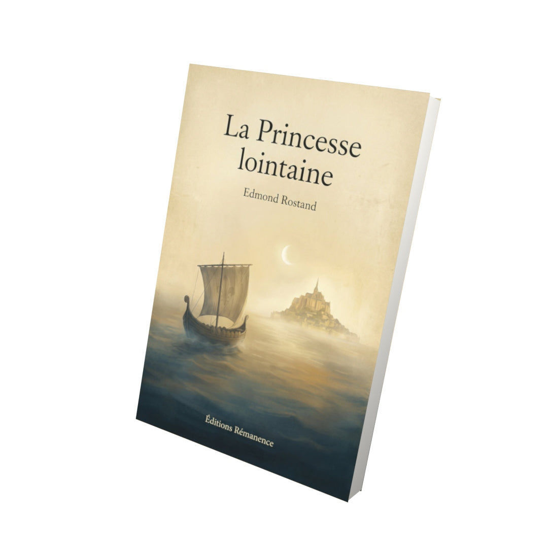 Livre La Princesse lointaine – Edmond Rostand - Vue 3D - Editions Remanence