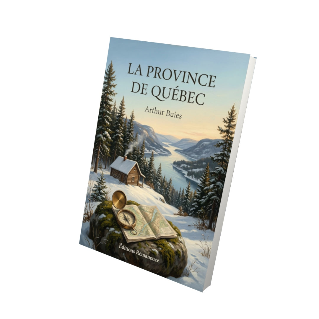 Livre La province de Québec par Arthur Buies - Vue 3D - Editions Remanence