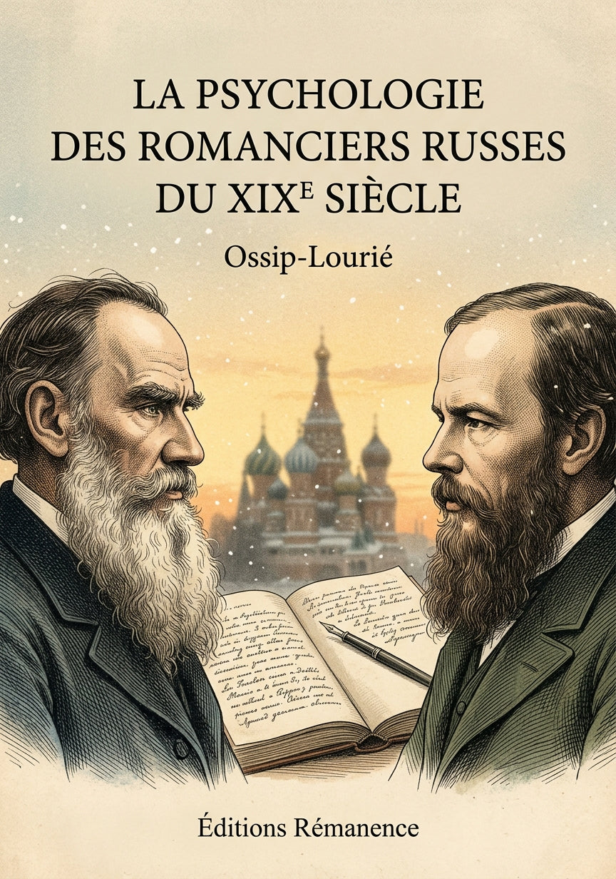 Livre La Psychologie des romanciers russes du XIXe siècle par Ossip-Lourié - Couverture - Editions Remanence