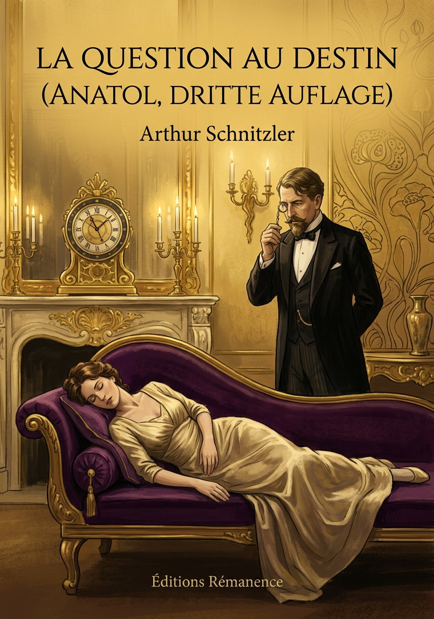 Livre La question au destin (Anatol, dritte Auflage) par Arthur Schnitzler - Couverture - Editions Remanence