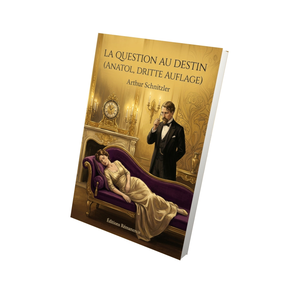 Livre La question au destin (Anatol, dritte Auflage) par Arthur Schnitzler - Vue 3D - Editions Remanence