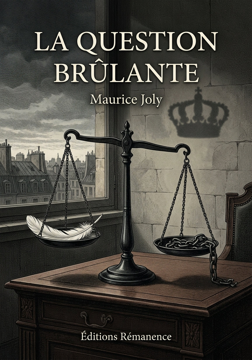 Livre La Question brûlante par Maurice Joly - Couverture - Editions Remanence