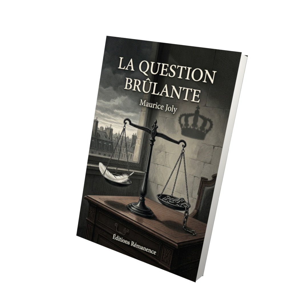 Livre La Question brûlante par Maurice Joly - Vue 3D - Editions Remanence