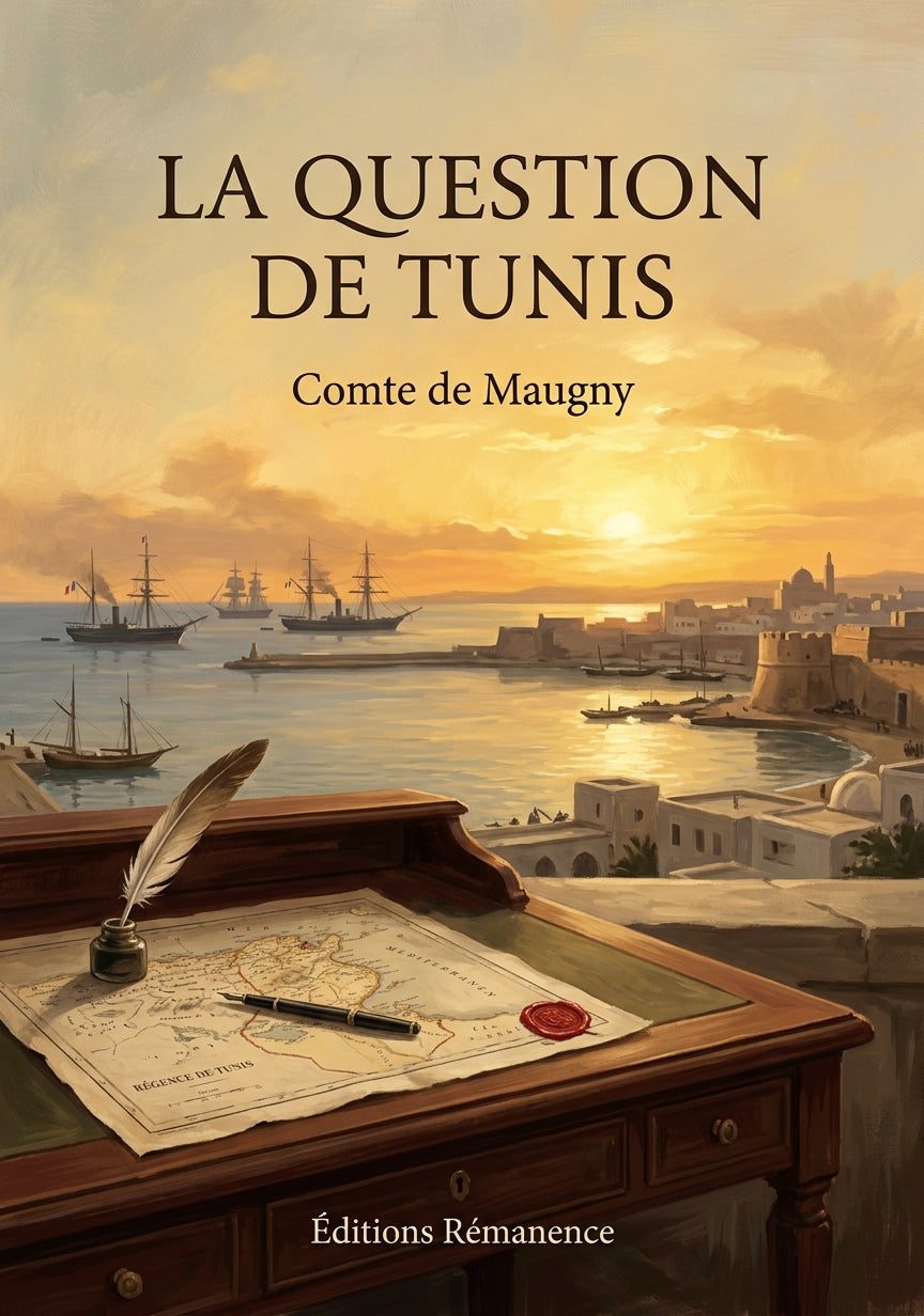 Livre La question de Tunis par Comte de Maugny - Couverture - Editions Remanence