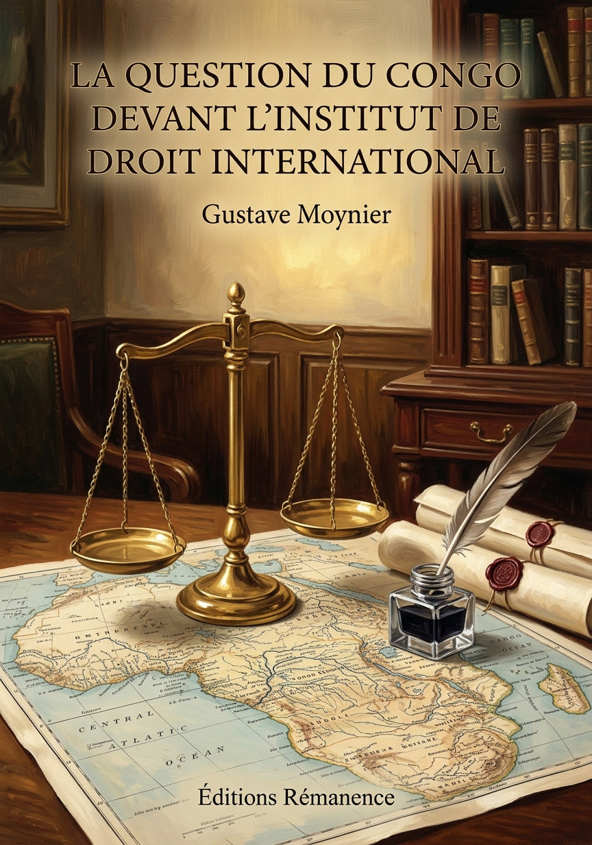 Livre La question du Congo devant l'Institut de droit international par Gustave Moynier - Couverture - Editions Remanence