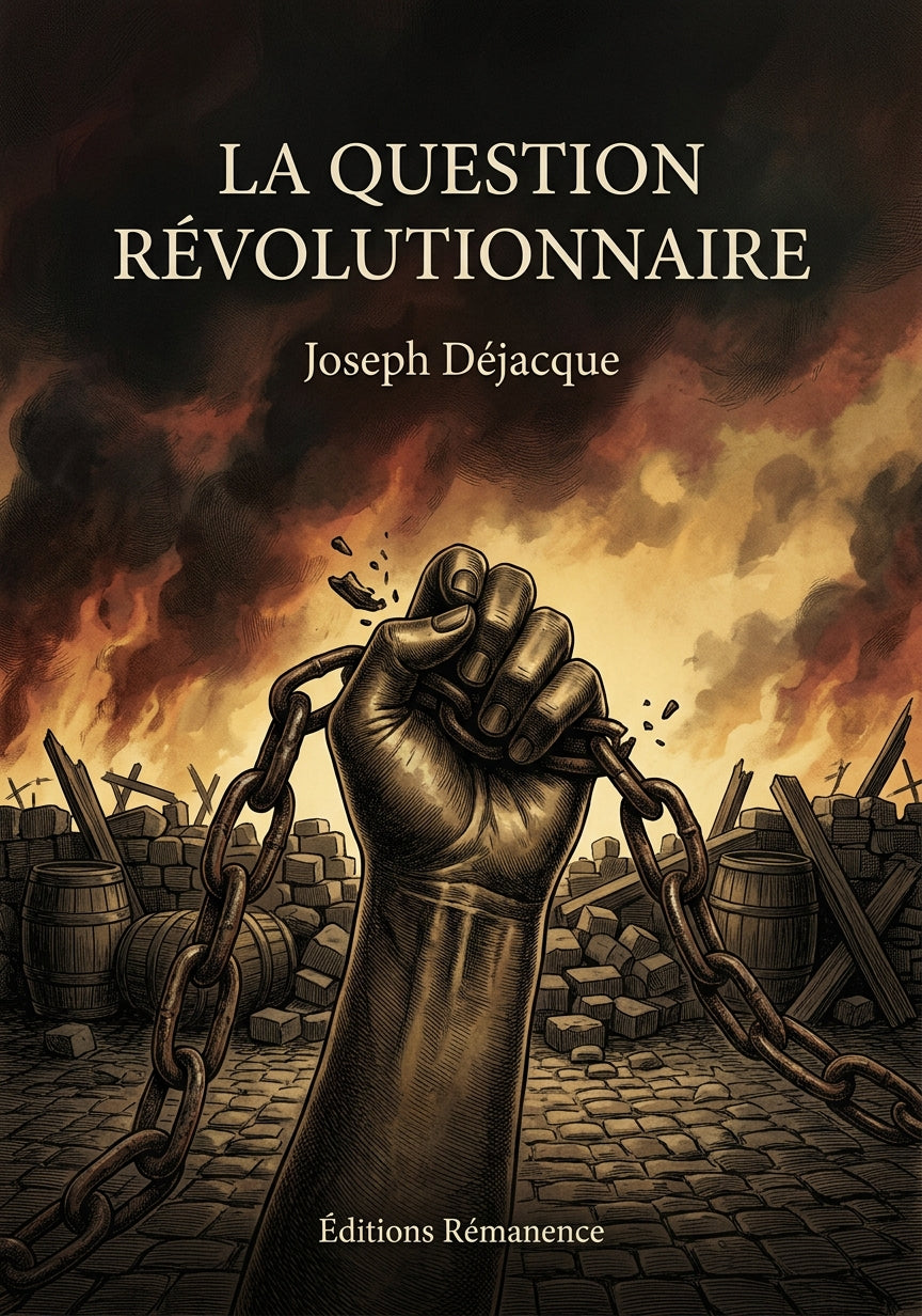 Livre La Question révolutionnaire par Joseph Déjacque - Couverture - Editions Remanence